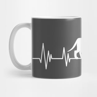 Dachshund Heartbeat wiener dog Heartbeat Silhouette badger dog Mug